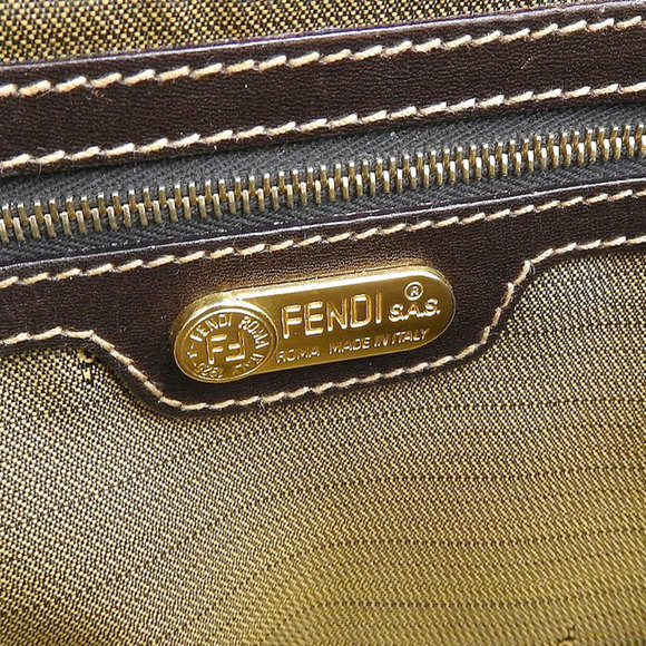 FENDI Zucca pattern shoulder bag canvas x leather brown FF - Picture 10 of 10